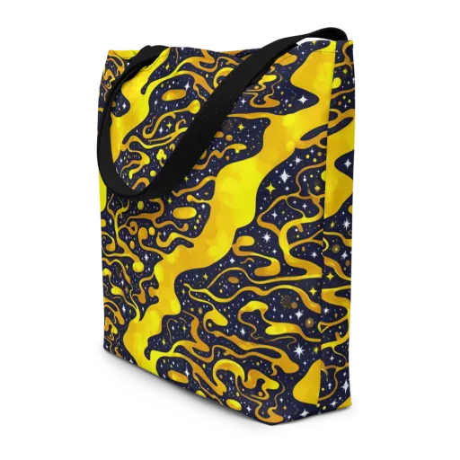 Gold Nebula on a Large Tote Bag W/ Pocket