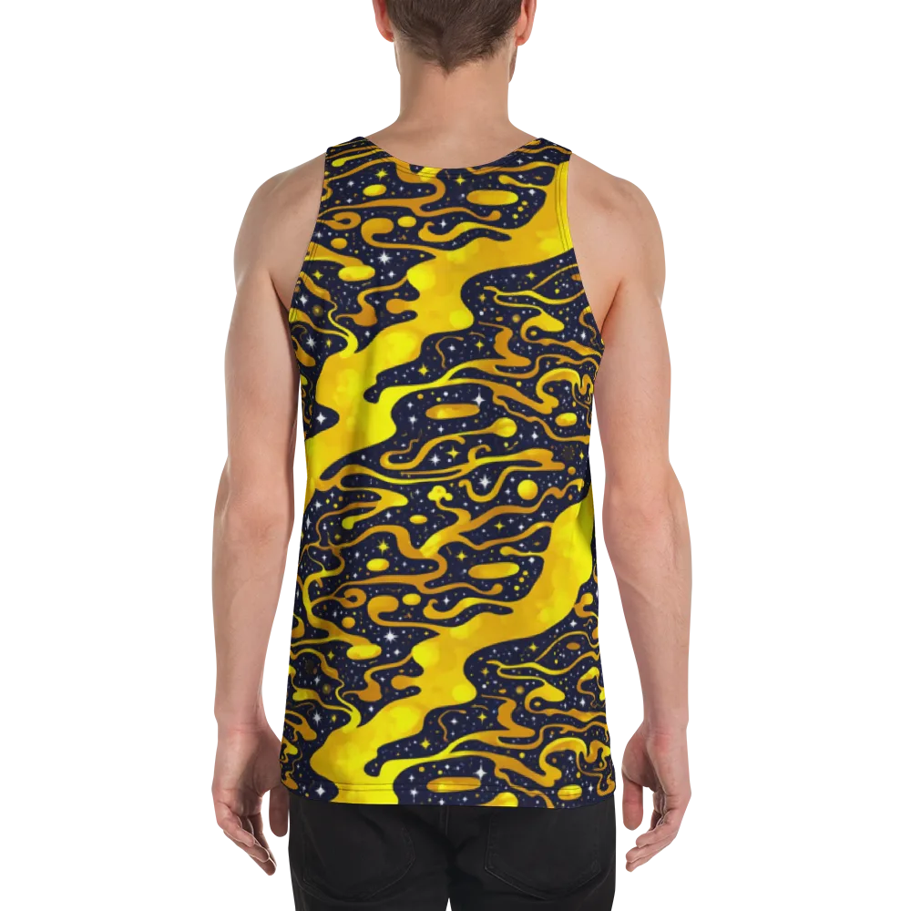 Gold Nebula on Men's Tank Top — Back