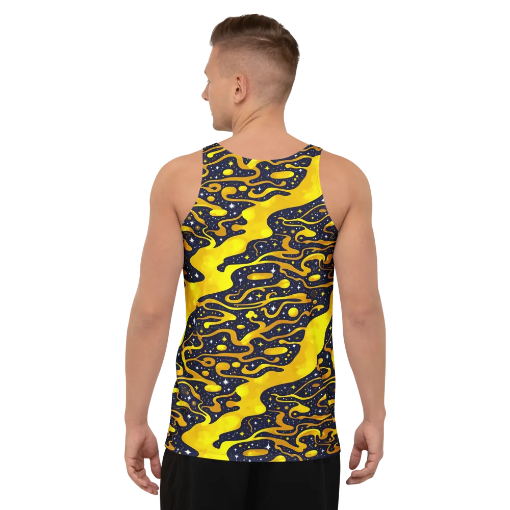 Gold Nebula on Men's Tank Top — Back