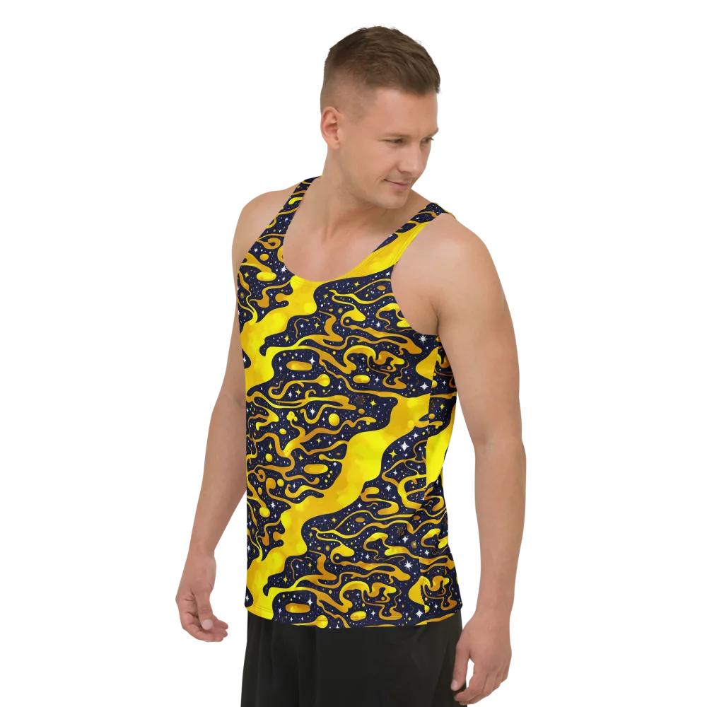 Gold Nebula on Men's Tank Top — Left Front