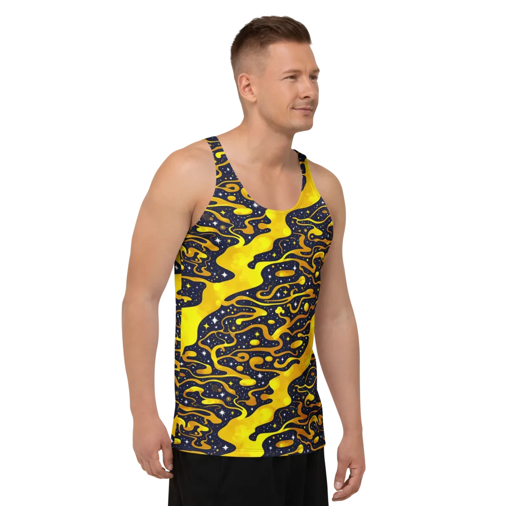 Gold Nebula on Men's Tank Top — Right Front