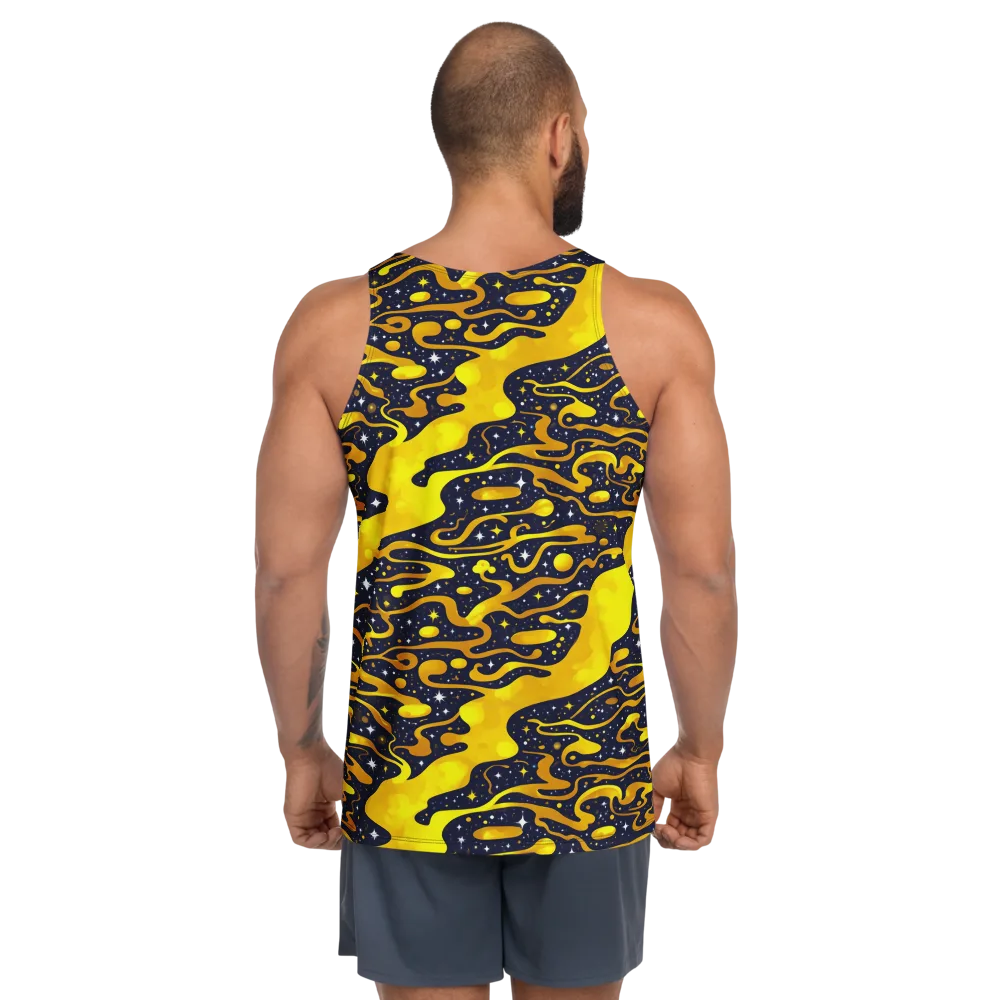 Gold Nebula on Men's Tank Top — Back