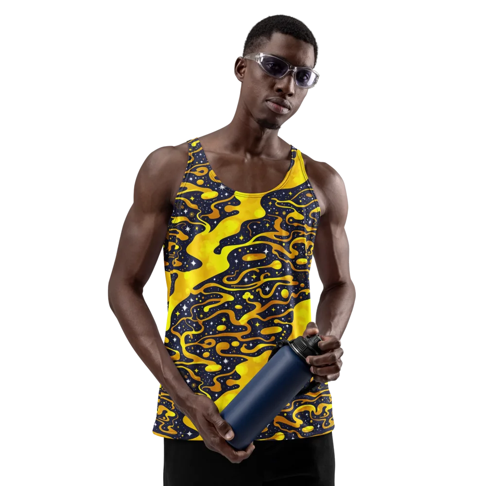 Gold Nebula on Men's Tank Top — Front