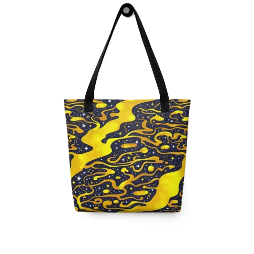 Gold Nebula on a Tote Bag
