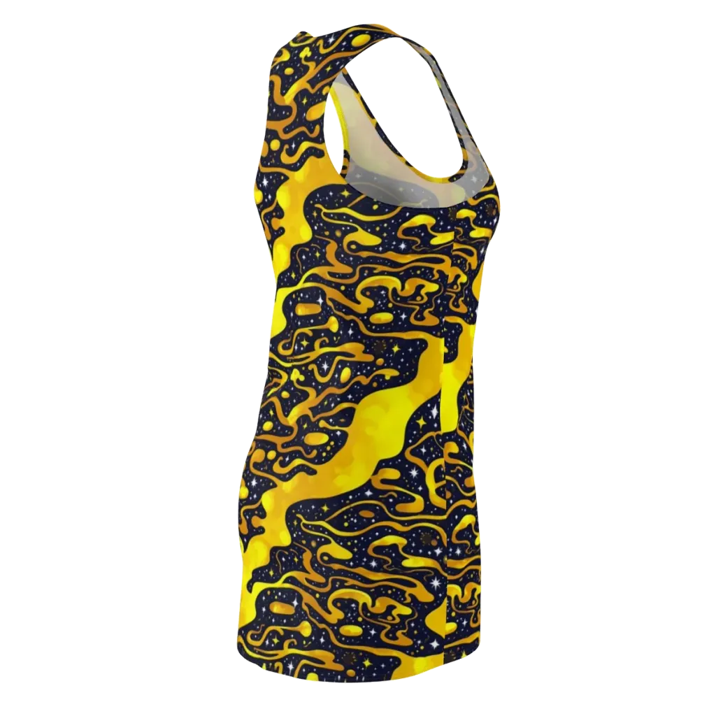 Gold Nebula on Racerback Dress — Back Side