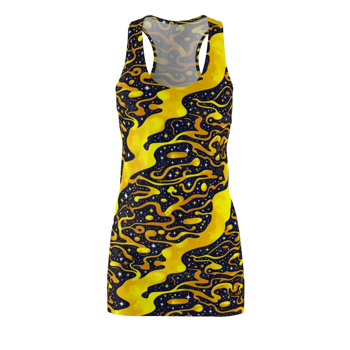 Gold Nebula on Racerback Dress — Front