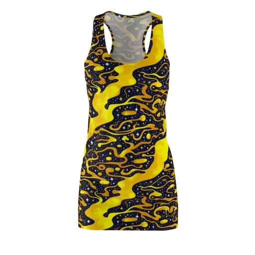 Gold Nebula on a Racerback Dress