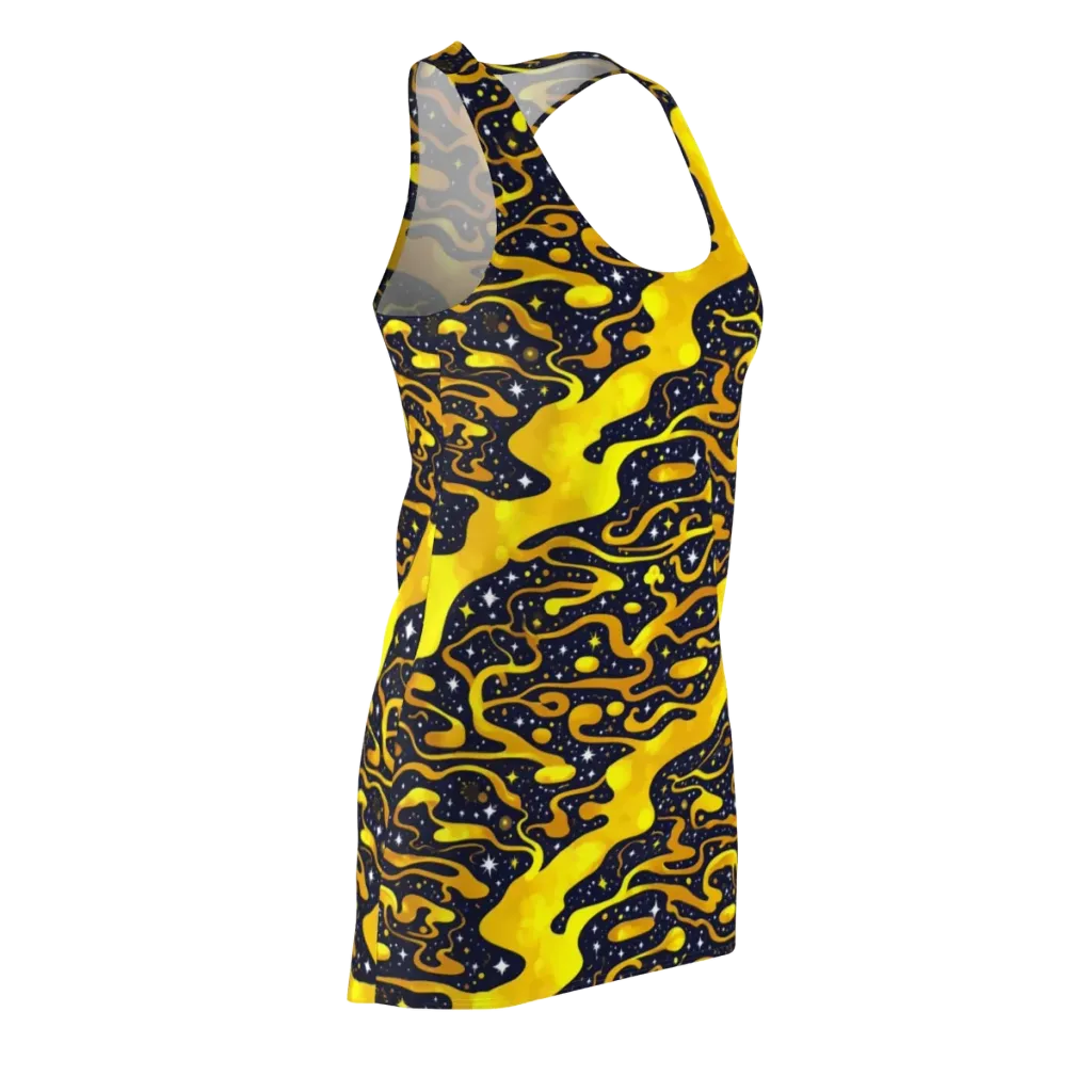 Gold Nebula on Racerback Dress — Front Side