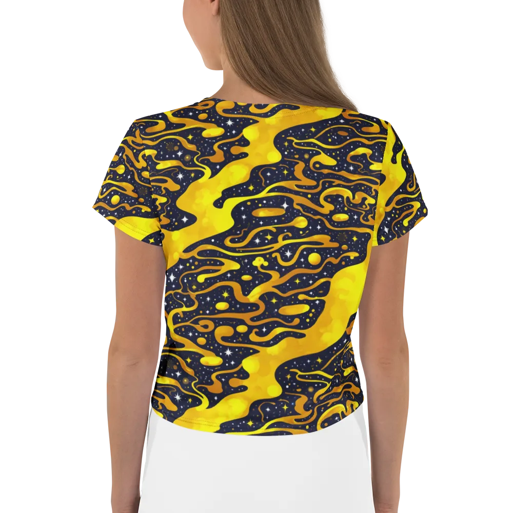 Gold Nebula on Crop Tee — Back