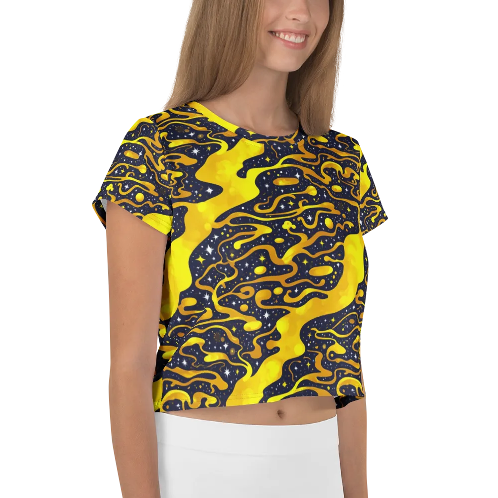 Gold Nebula on Crop Tee — Right