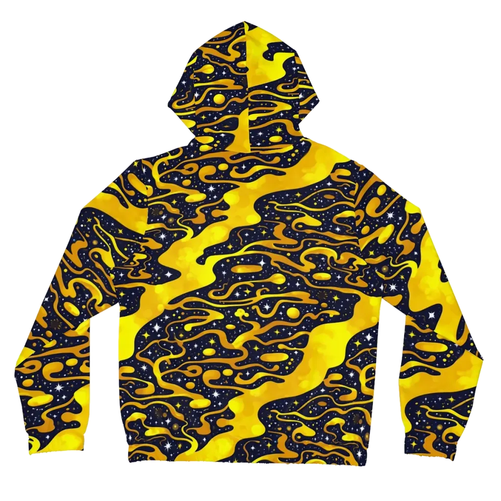 Gold Nebula on Women's Full-Zip Hoodie — Back