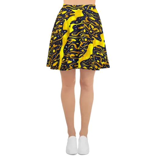 Gold Nebula on a Skater Skirt