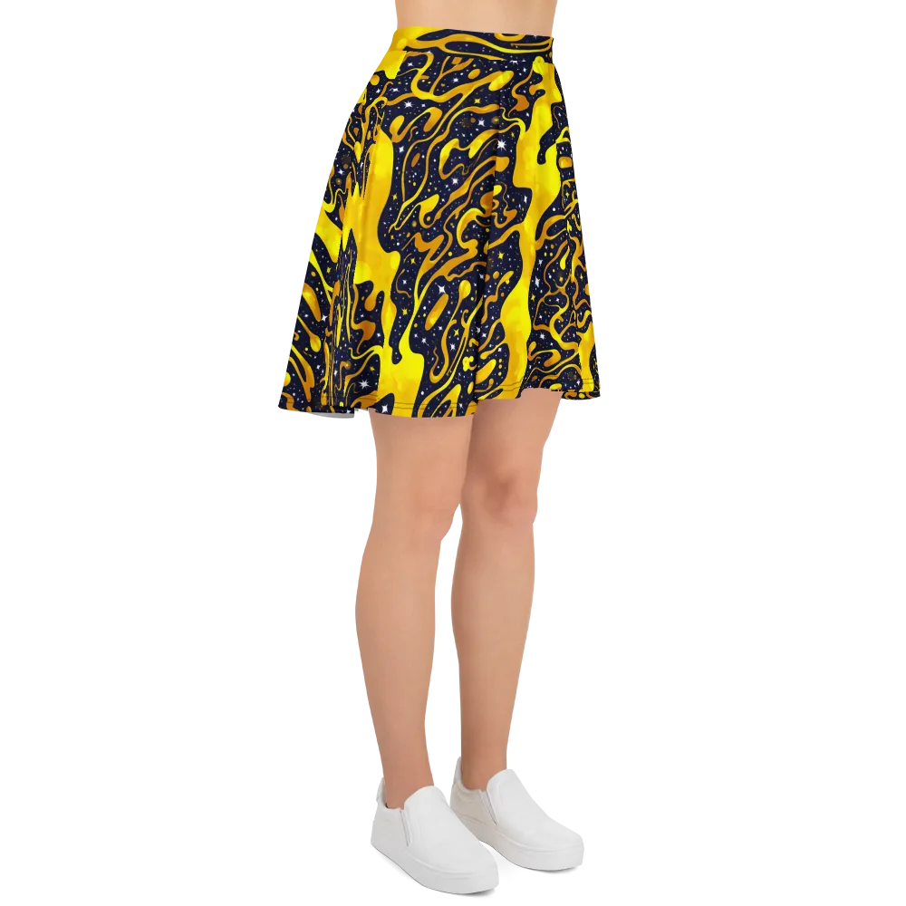 Gold Nebula on Skater Skirt — Right