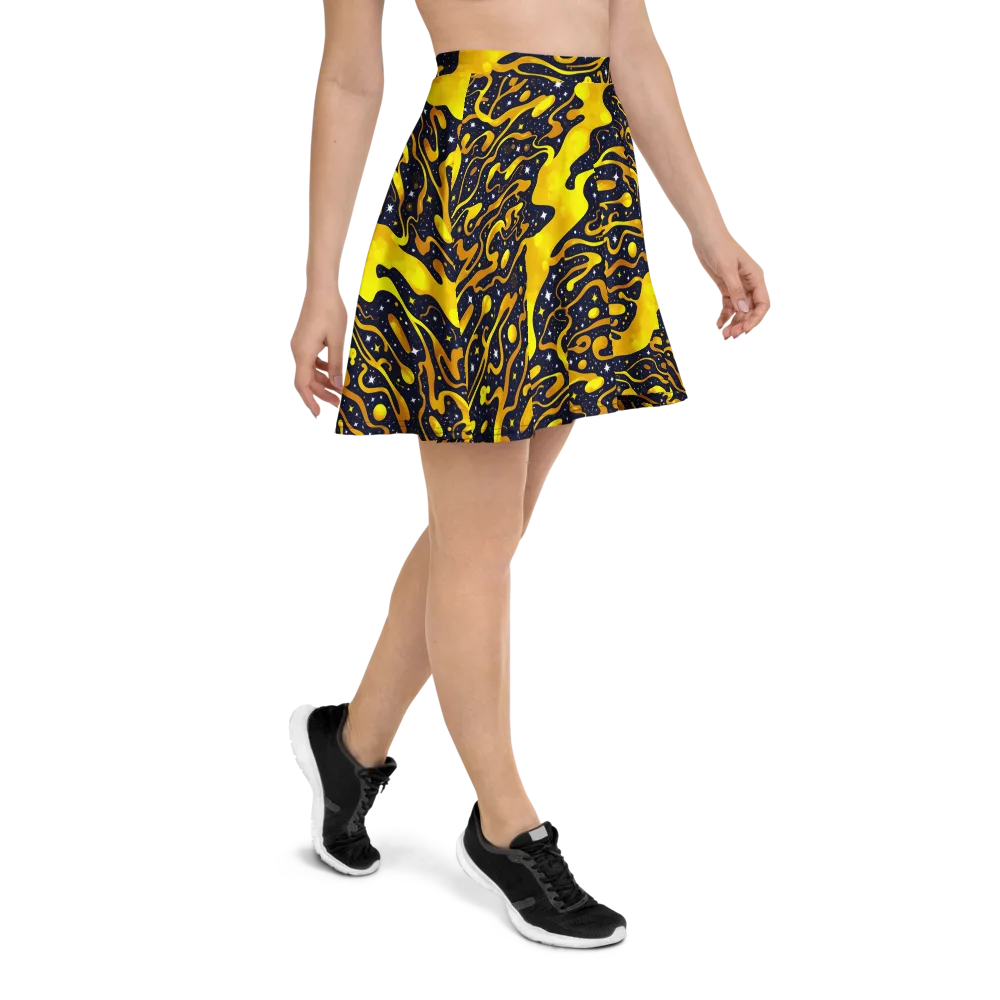 Gold Nebula on Skater Skirt — Right