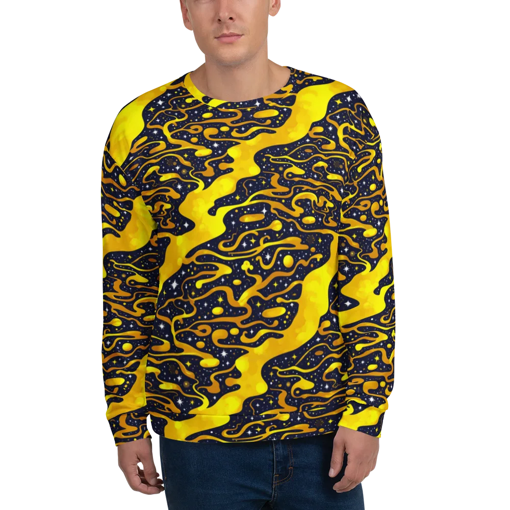 Gold Nebula on Sweatshirt — Front
