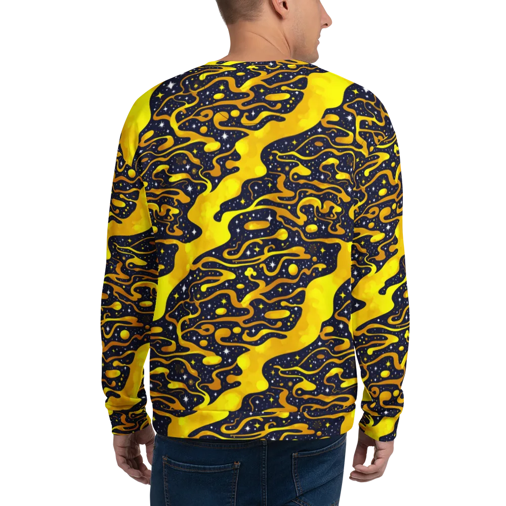 Gold Nebula on Sweatshirt — Back