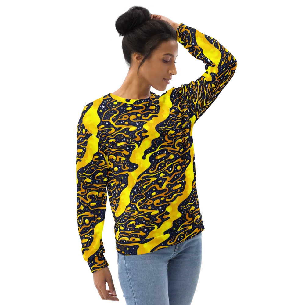 Gold Nebula on Sweatshirt — Right Front