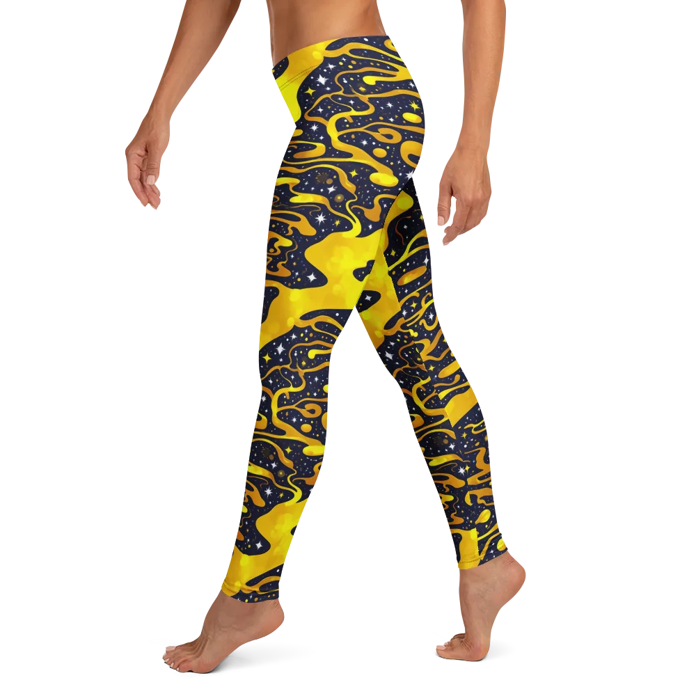 Gold Nebula on Leggings — Left
