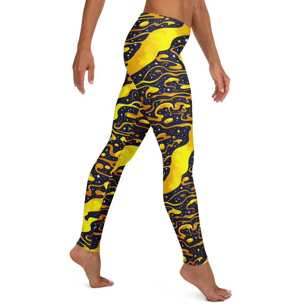 Gold Nebula on Leggings — Right