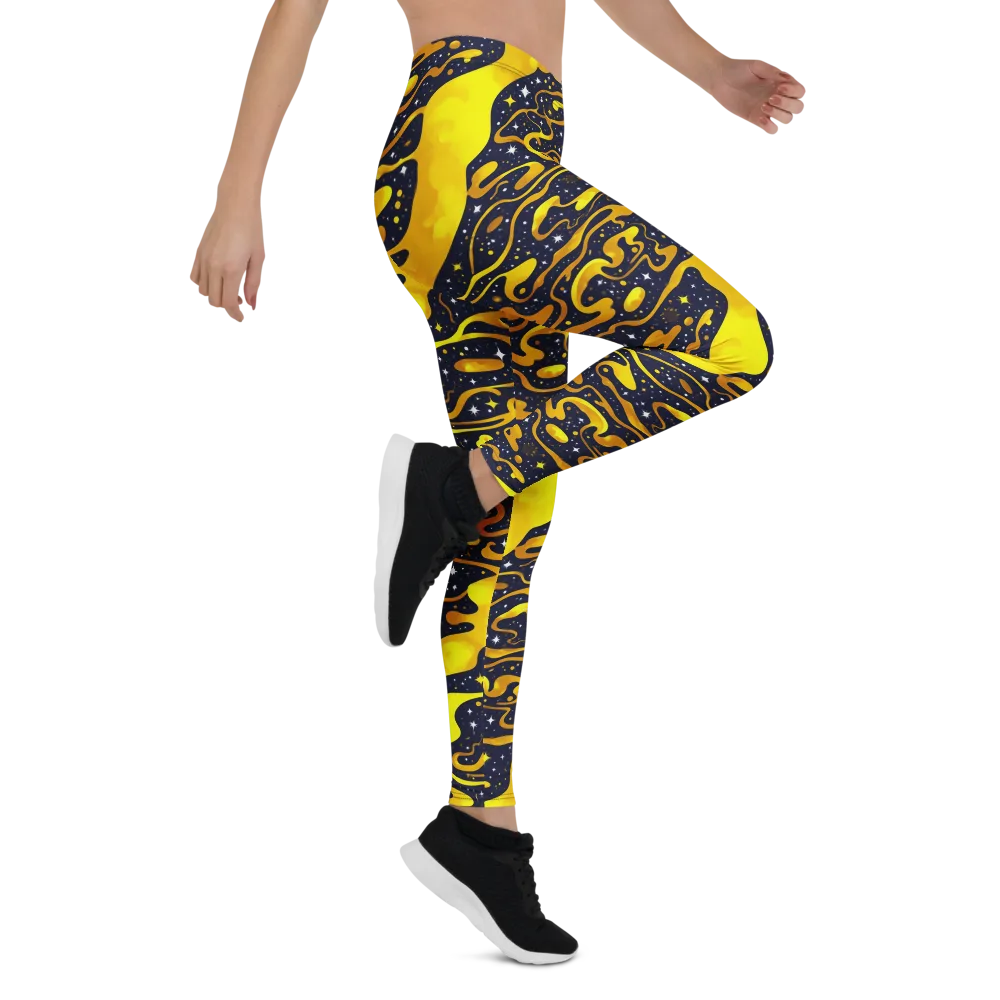Gold Nebula on Leggings — Right