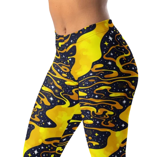 Gold Nebula on a Leggings