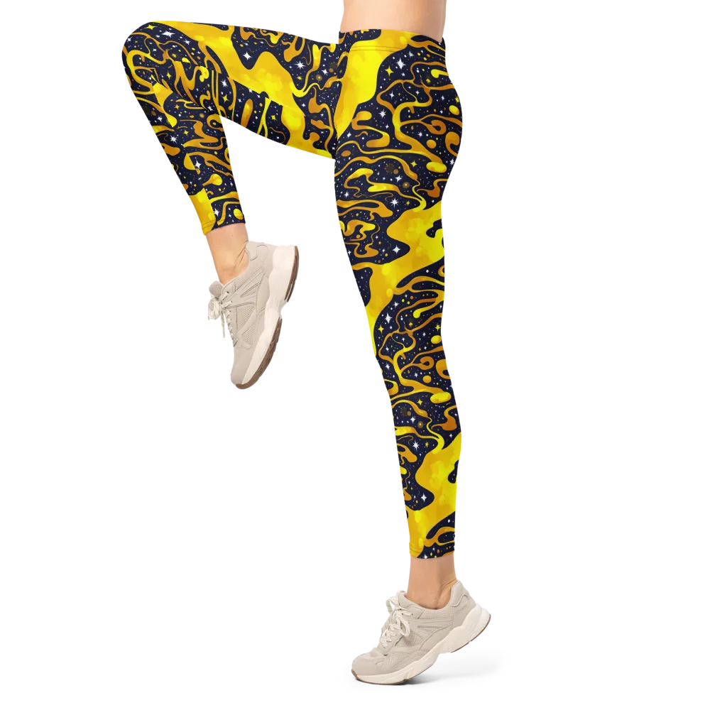 Gold Nebula on Leggings — Left