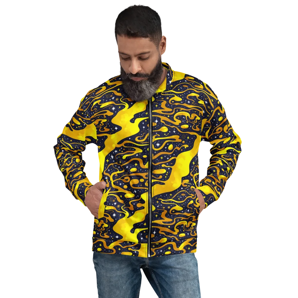 Gold Nebula on Bomber Jacket — Front