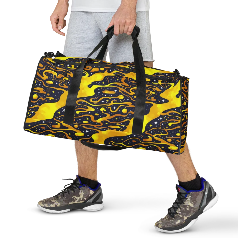 Gold Nebula on Duffle Bag — Front