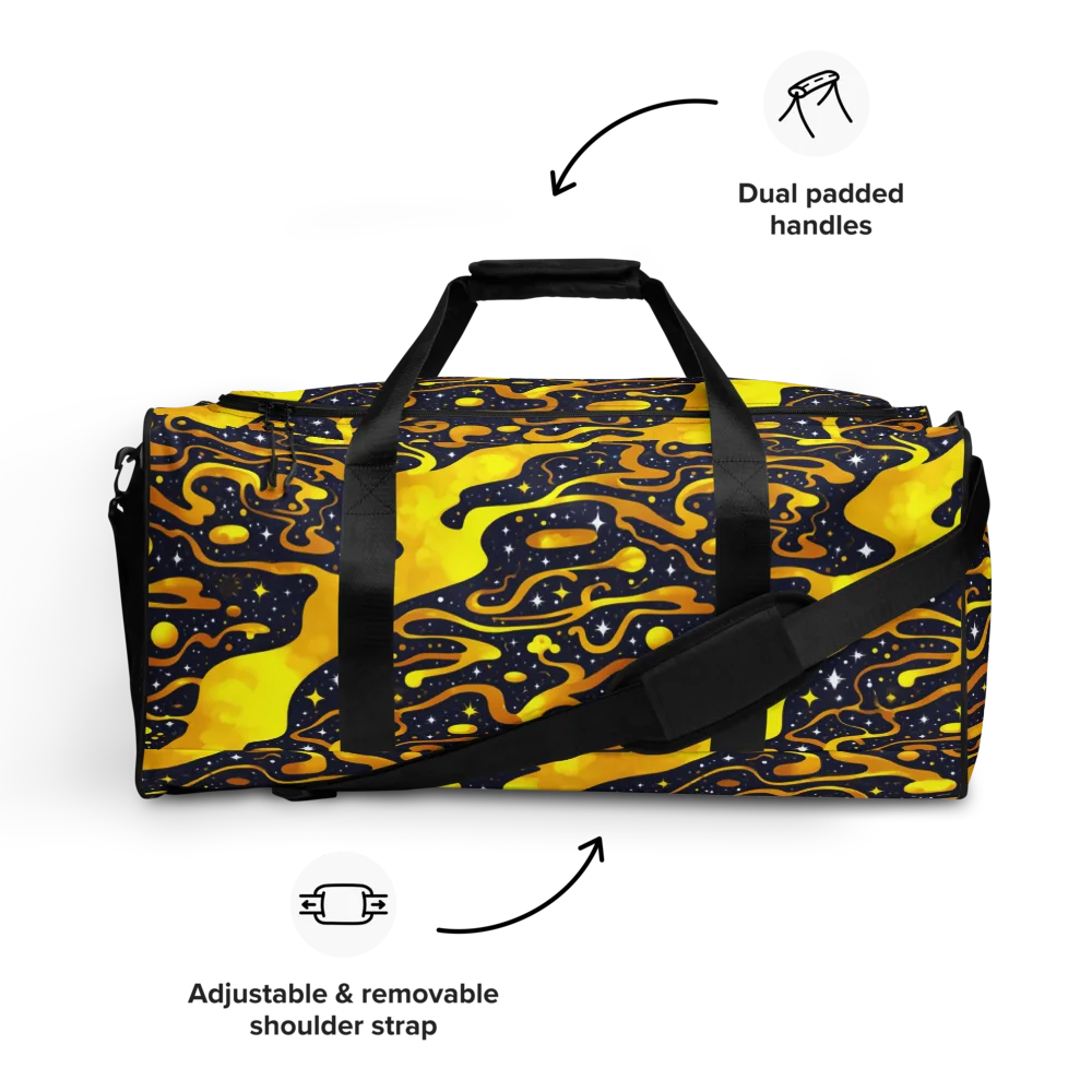 Gold Nebula on Duffle Bag — Front