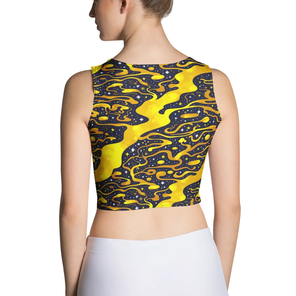Gold Nebula on Crop Top — Back