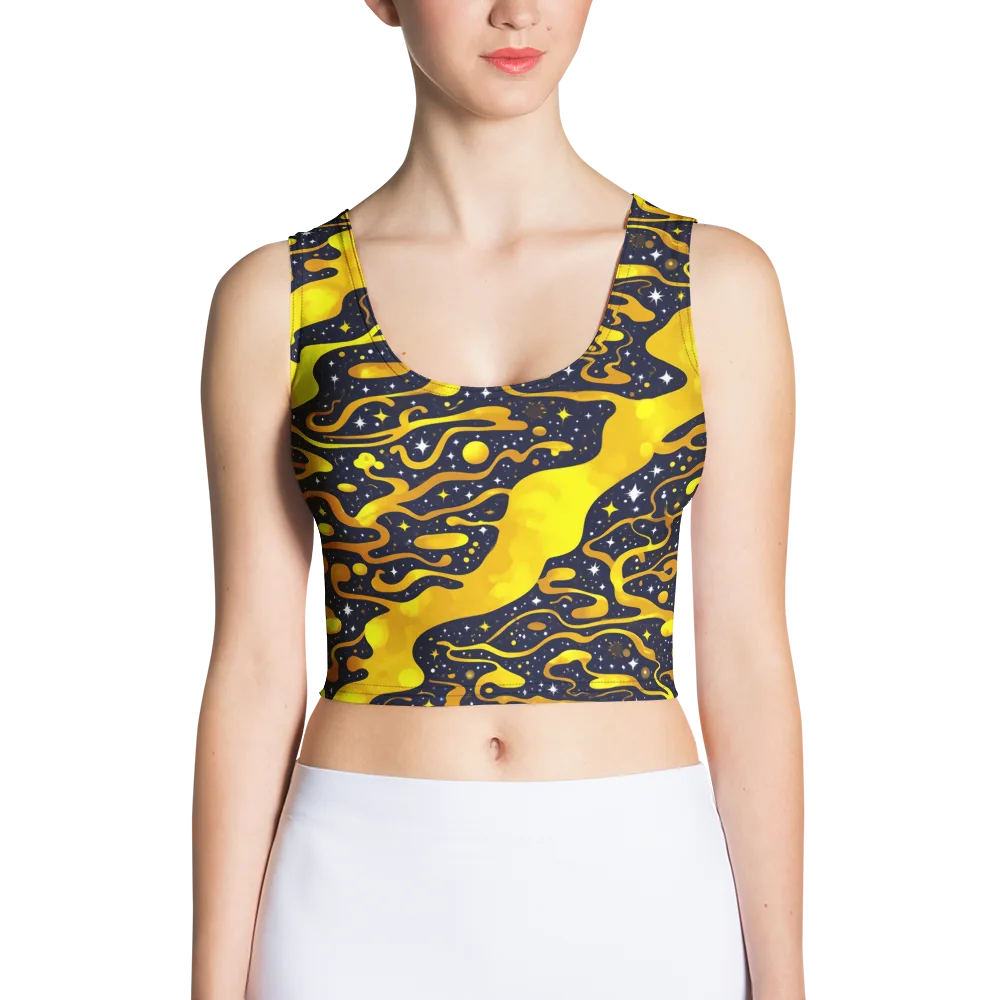 Gold Nebula on Crop Top — Front