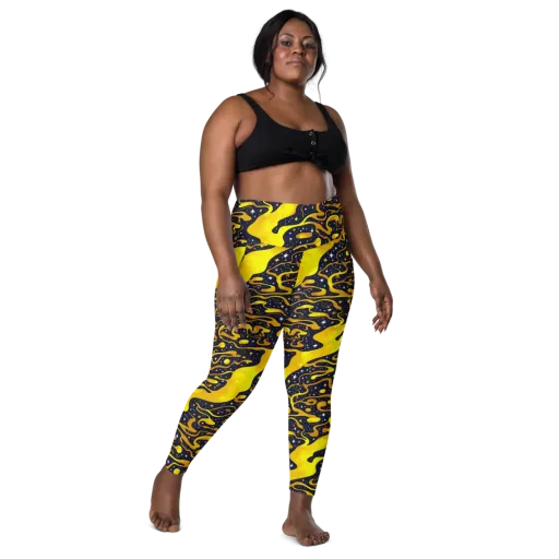 Gold Nebula on a Leggings with Pockets