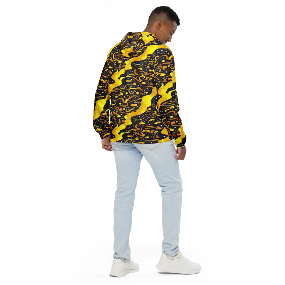 Gold Nebula on Men's Windbreaker — Back