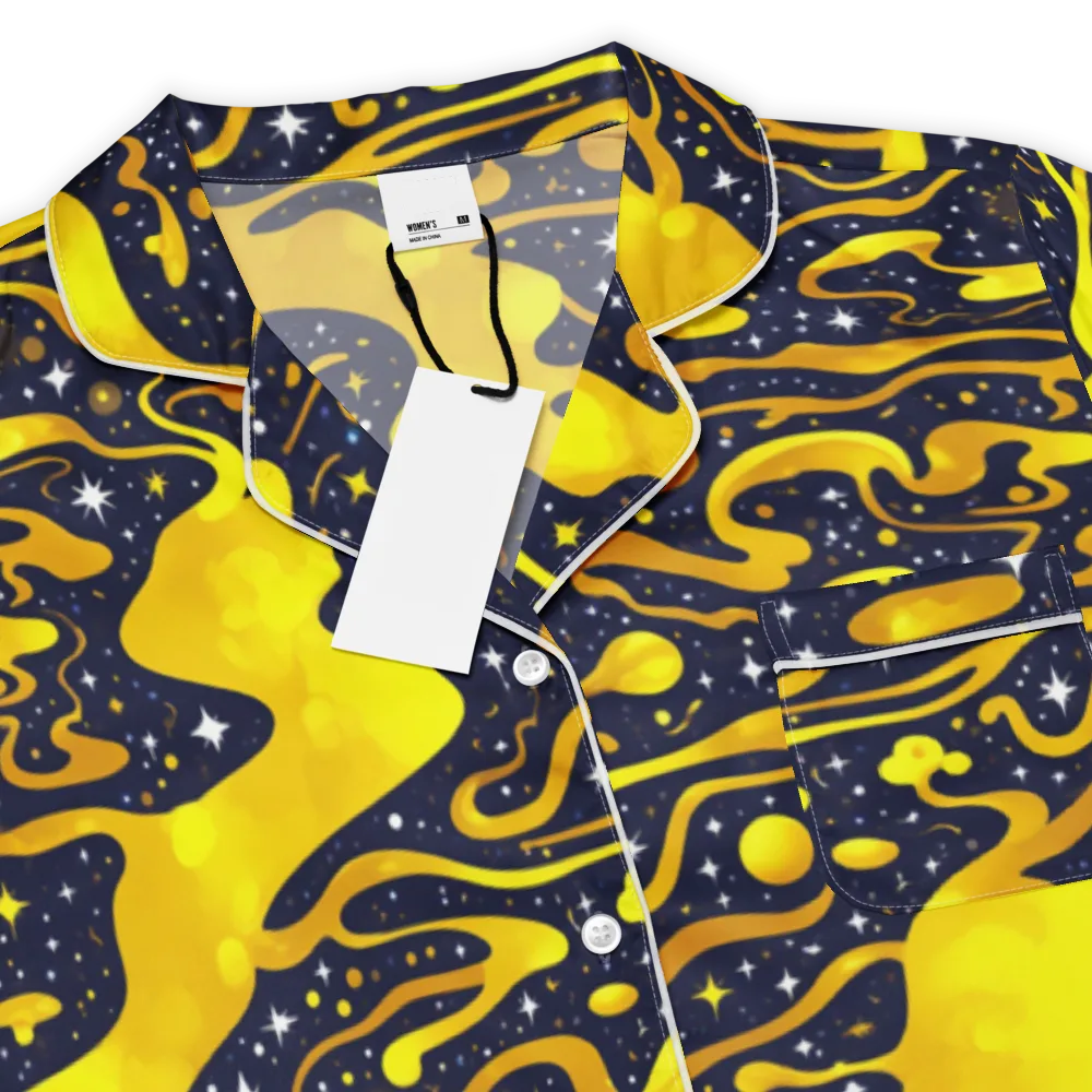 Gold Nebula on Women's Short Sleeve Pajama Top — Product details