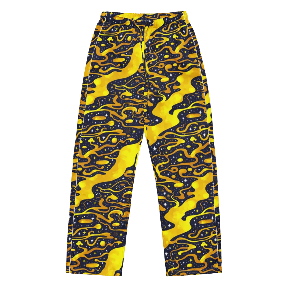 Gold Nebula on Women's Pajama Pants — Front