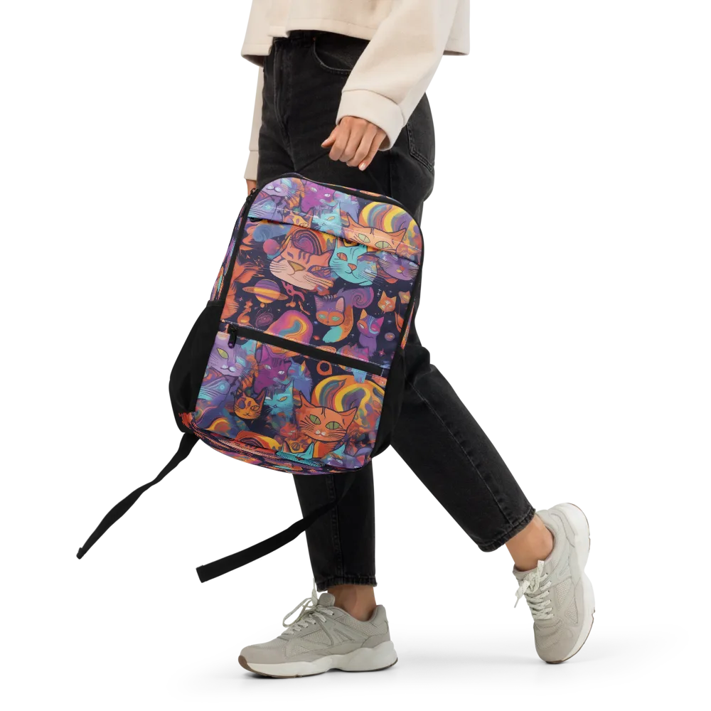 Cosmic Cat Parade on Utility Backpack — Front