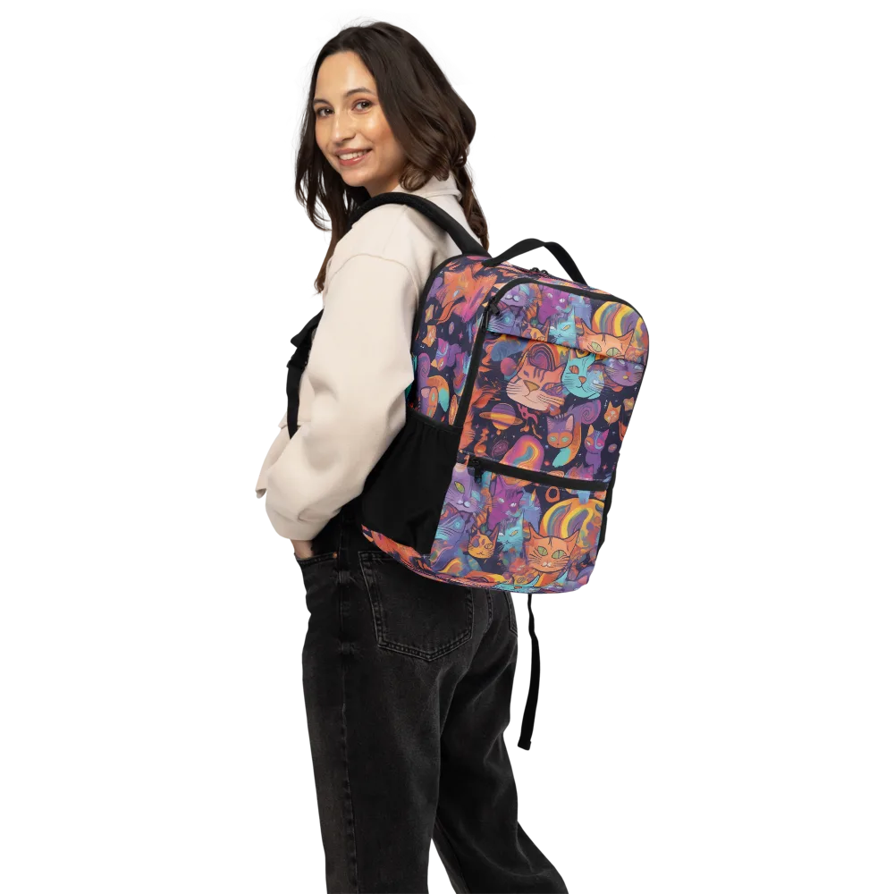 Cosmic Cat Parade on Utility Backpack — Back