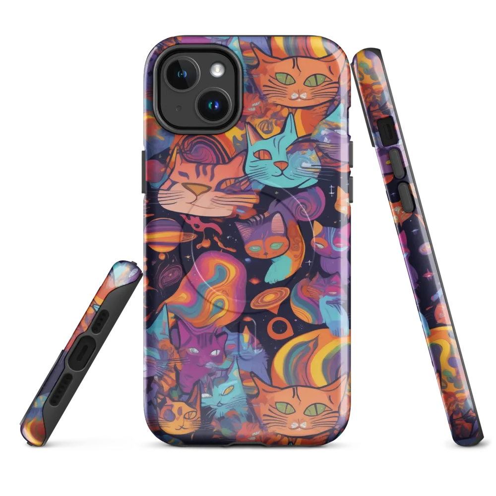 Cosmic Cat Parade on MagSafe Tough Case for iPhone® — Front