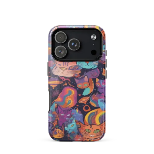 Cosmic Cat Parade on a MagSafe Tough Case for iPhone®