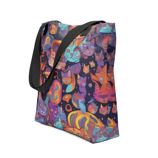 Cosmic Cat Parade on a Tote Bag