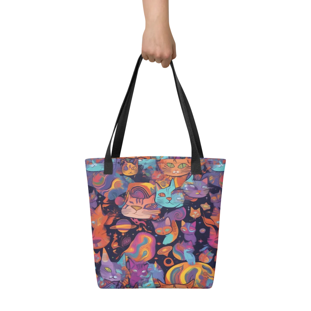 Cosmic Cat Parade on Tote Bag — Front