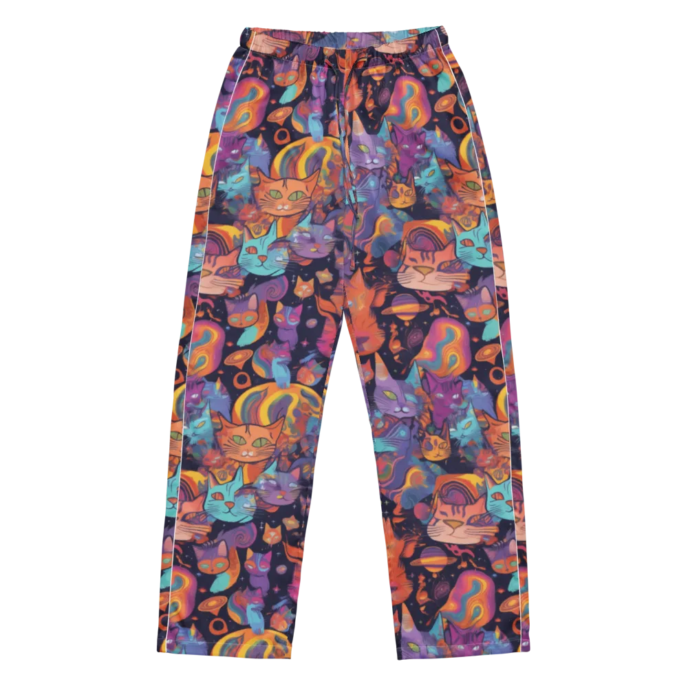 Cosmic Cat Parade on Women's Pajama Pants — Front
