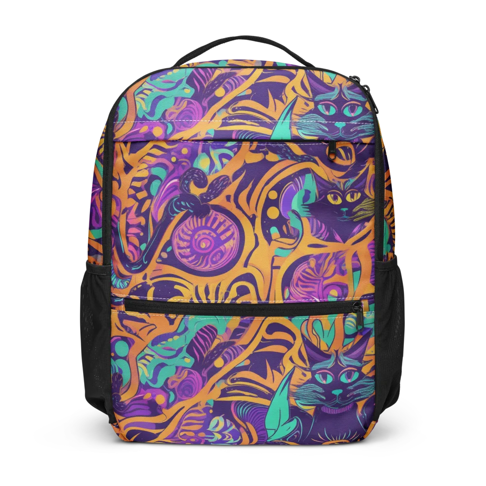 Midnight Mews on Utility Backpack — Front