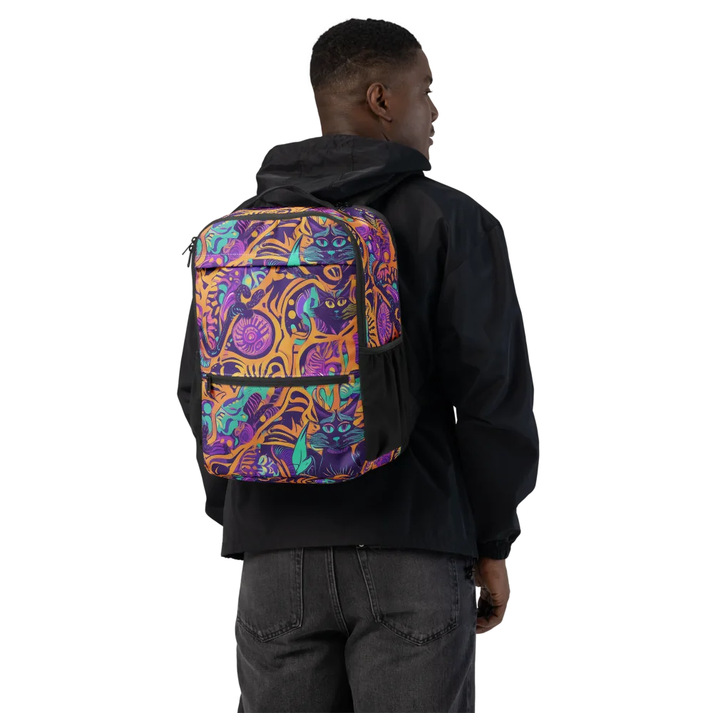 Midnight Mews on Utility Backpack — Back