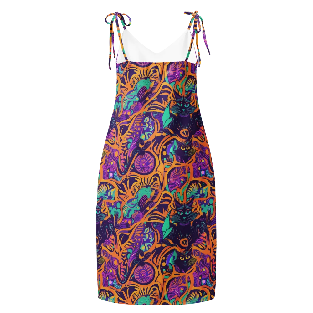 Midnight Mews on Slip Dress — Back