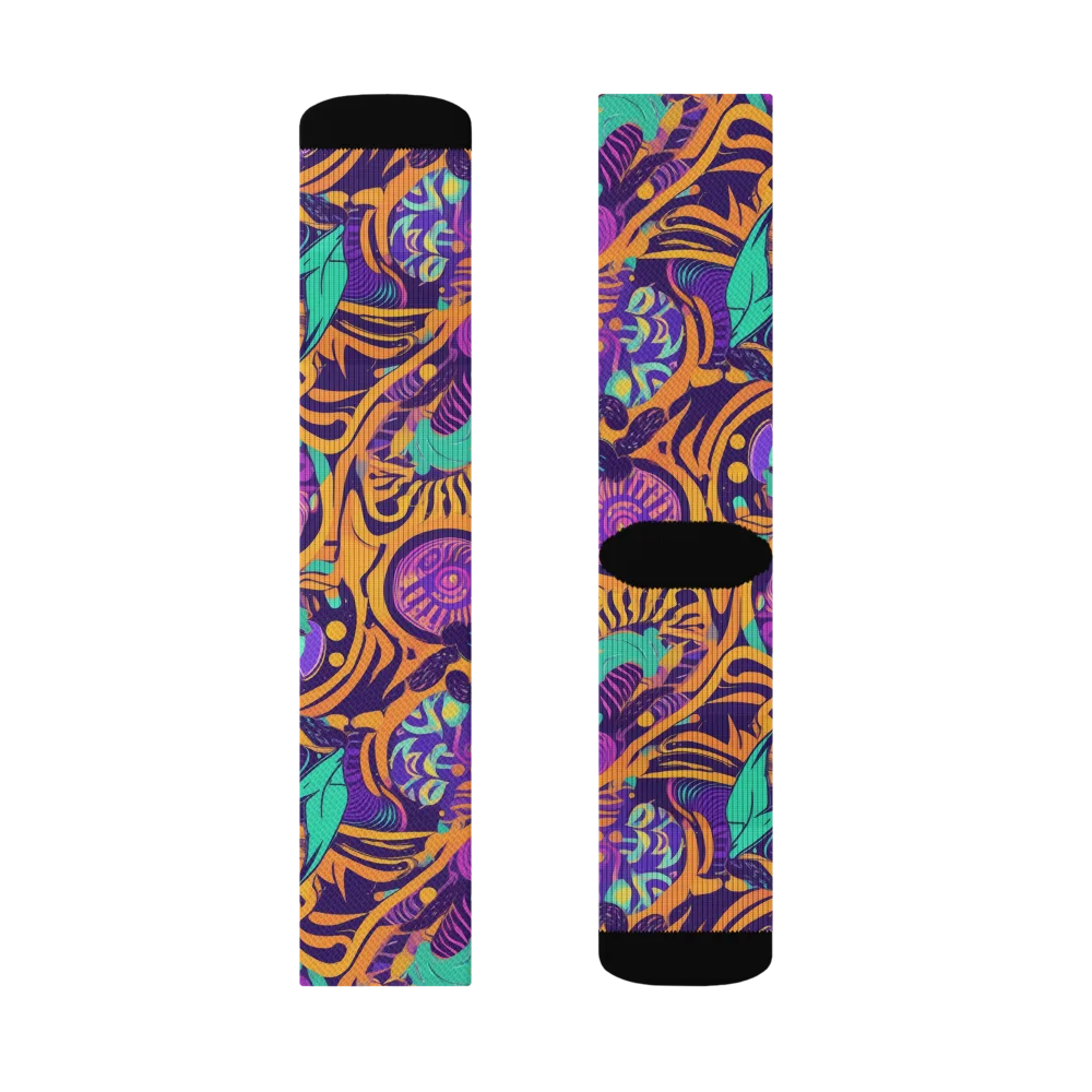 Midnight Mews on Socks — Left Sock