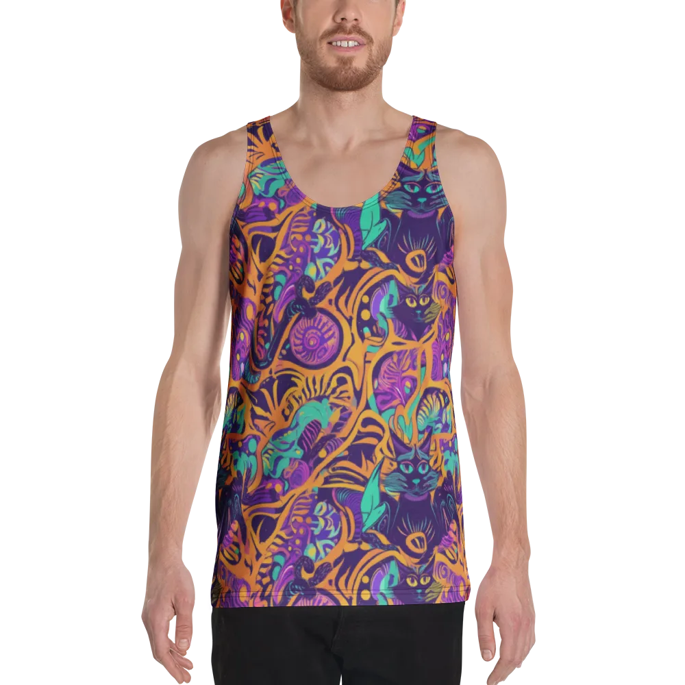 Midnight Mews on Men's Tank Top — Front