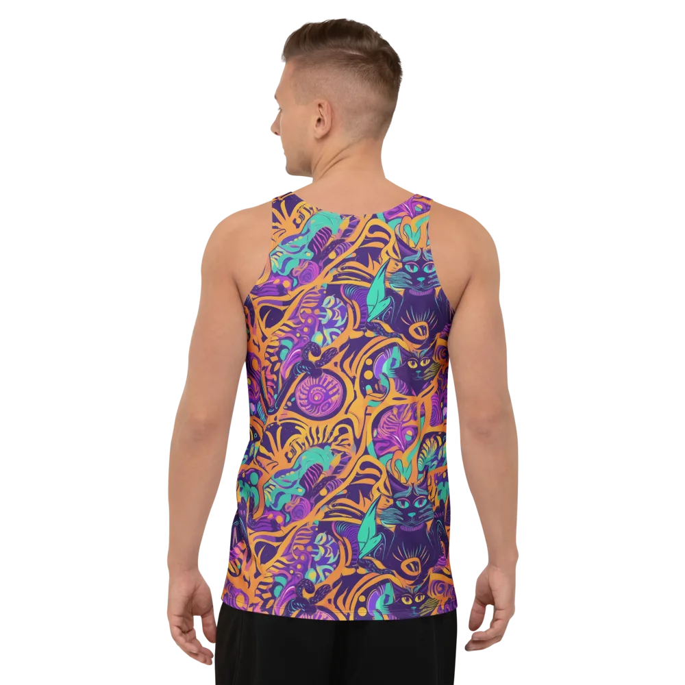 Midnight Mews on Men's Tank Top — Back