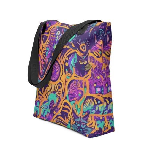 Midnight Mews on a Tote Bag