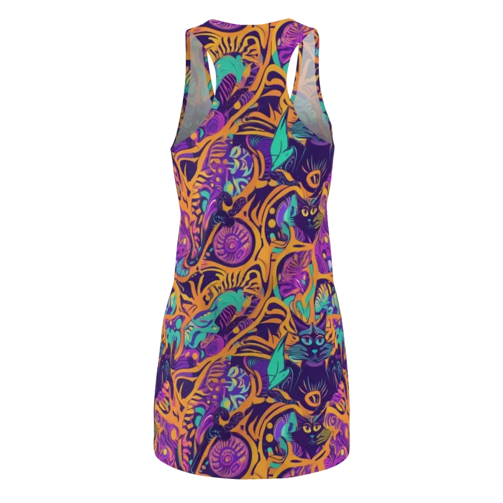 Midnight Mews on Racerback Dress — Back